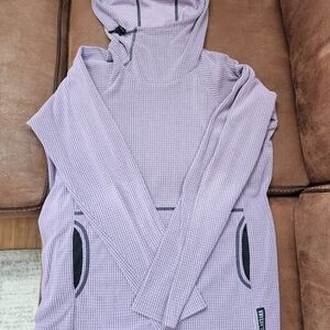 Melanzana Lavender Grid Pattern Top